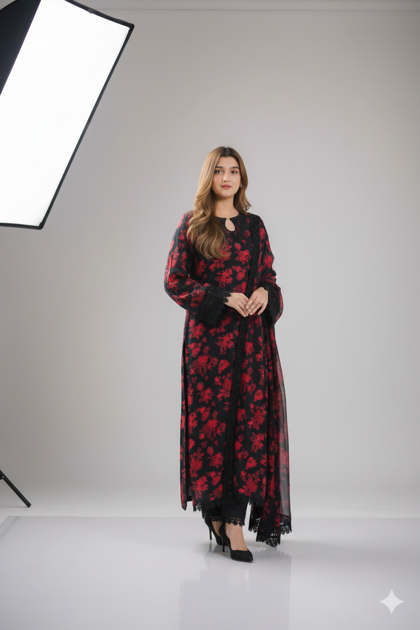 WOMEN CHIPPON DUPATTA 3PCS