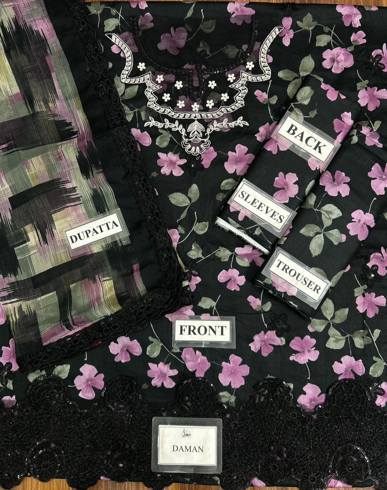 NUREH:DD-06 UNSTITCHED LAWN 3PCS PATCHES