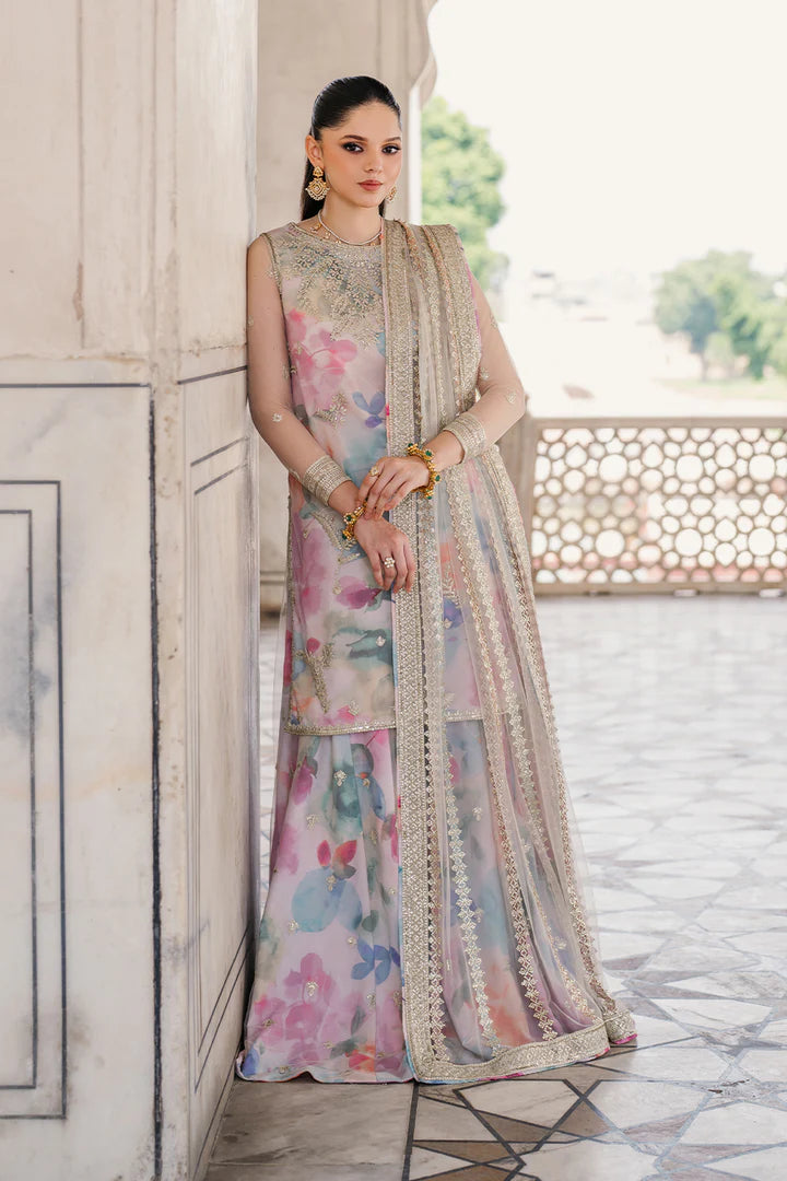 IZNIK EMBROIDERED LAWN WITH HEAVY EMBROIDERED NET DUPATTA