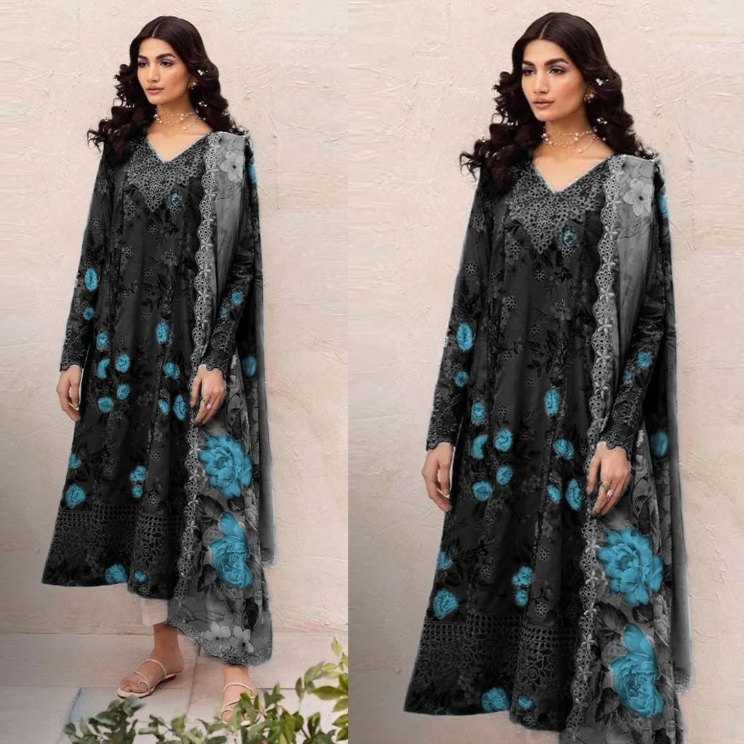 IZNIK _DAHLYA D9 UNSTITCHED LAWN 3PCS PATCHES