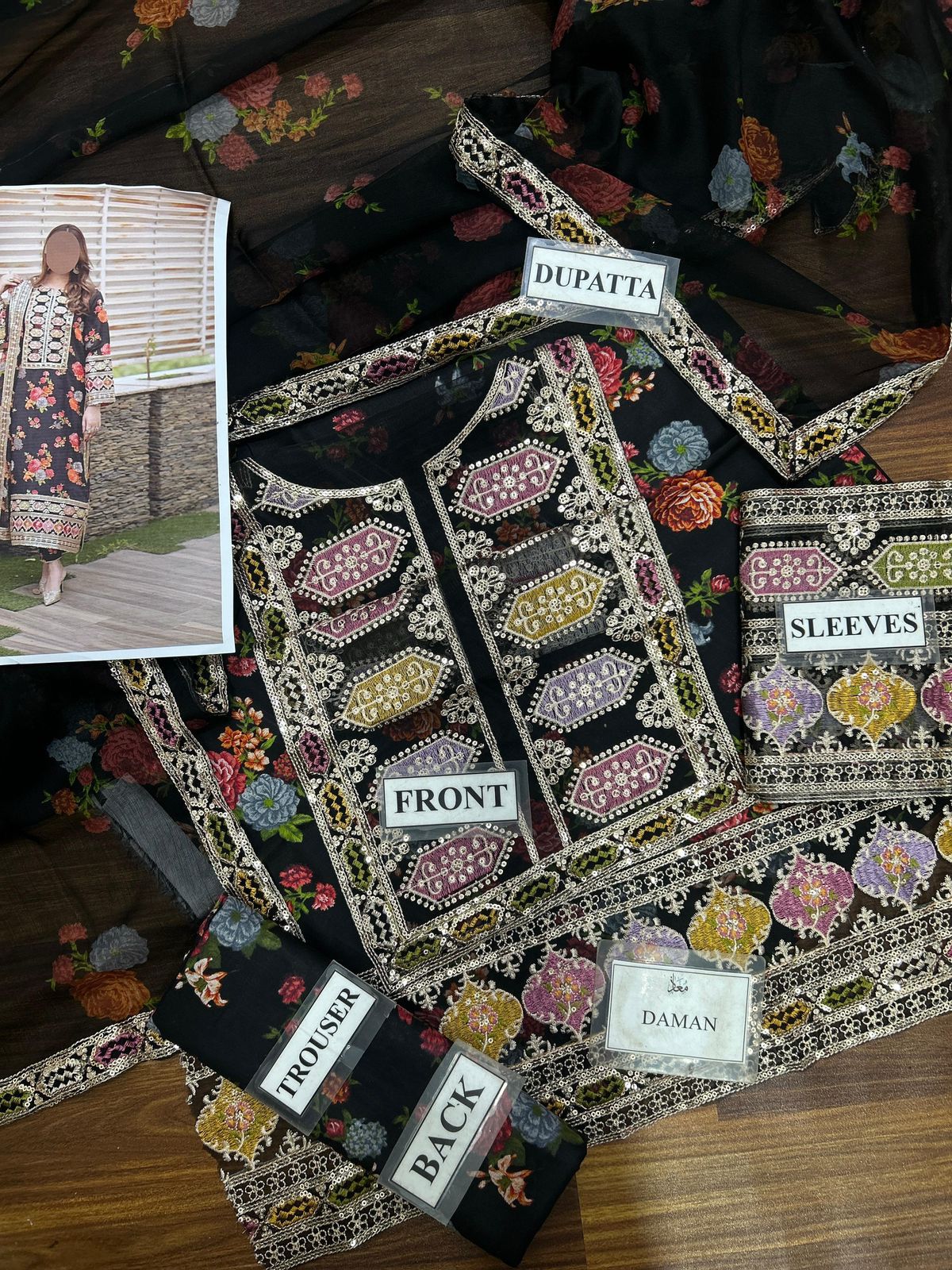 ANEELAS UNSTITCHED LAWN 3PCS PATCHES