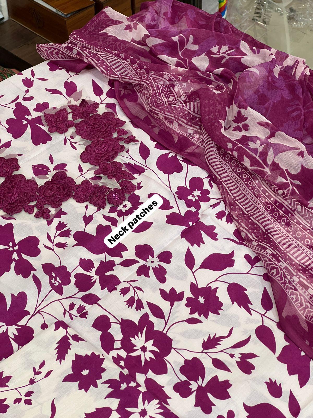 IZNIK UNSTITCHED 3PCS LAWN PATCHES