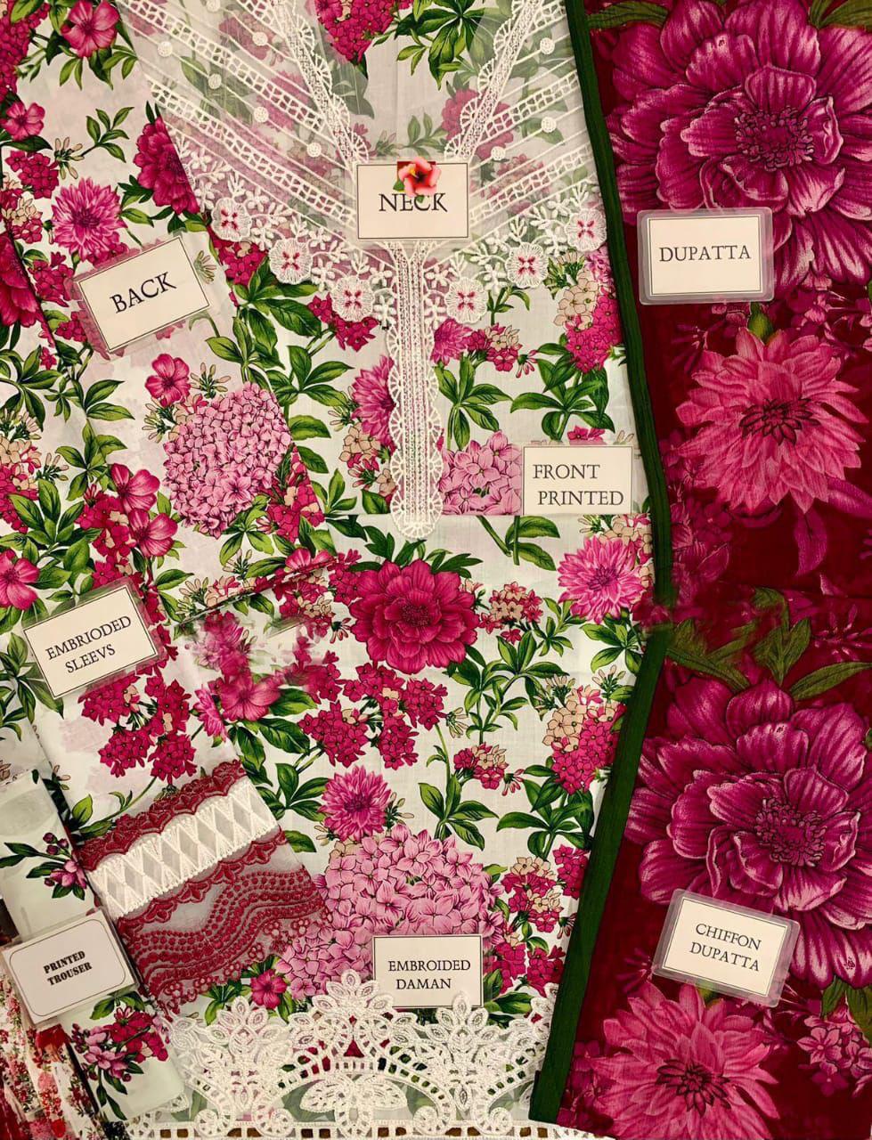 MARIA.B MPRINT UNSTITCHED LAWN 3PCS PATCHES